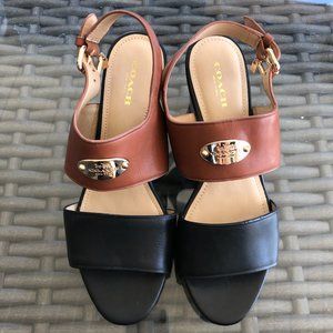 Coach Leather Wedges